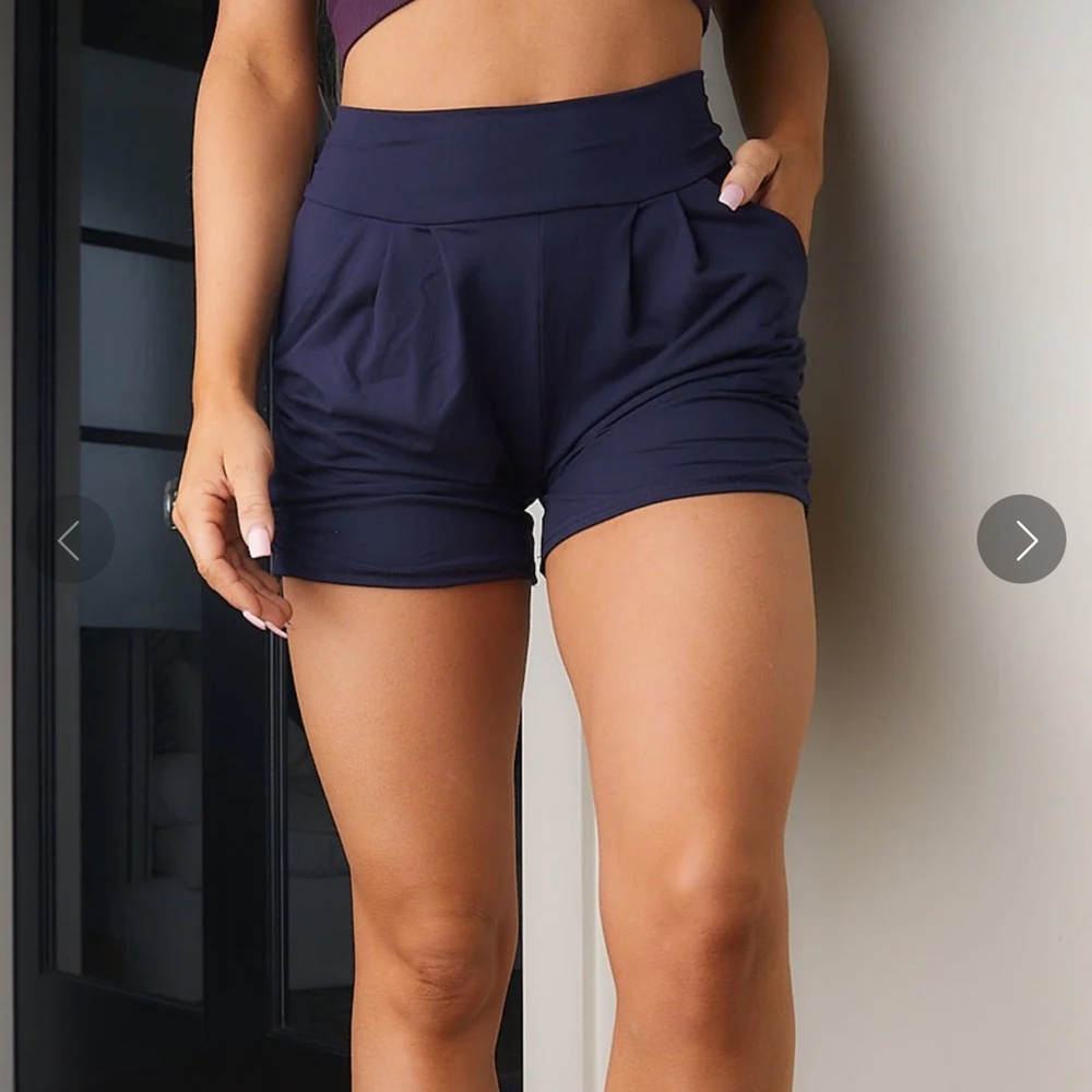 Women's Navy Harem Shorts